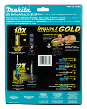 Makita B-31893 Impact Gold 21pc Driver Bit Set Makita B-31893 Impact Gold 21pc Driver Bit Set