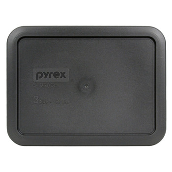 Pyrex 7210-PC Charcoal Grey 3 Cup, 750mL Rectangle Plastic Lid Pyrex 7210-PC Charcoal Grey 3 Cup, 750mL Rectangle Plastic Lid