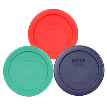 Pyrex 7202-PC 1 Cup (1) Blue, (1) Red, and (1) Green Round Plastic Covers - 3 Pack
Pyrex 7202-PC 1 Cup (1) Blue, (1) Red, and (1) Green Round Plastic Covers - 3 Pack
