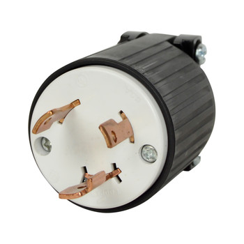 Prongs of the Cooper L5-30P 125V 30A twist lock plug Prongs of the Cooper L5-30P 125V 30A twist lock plug