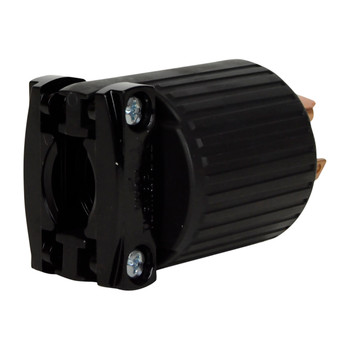 Side view of Cooper 30A twist lock industrial grade plug Side view of Cooper 30A twist lock industrial grade plug