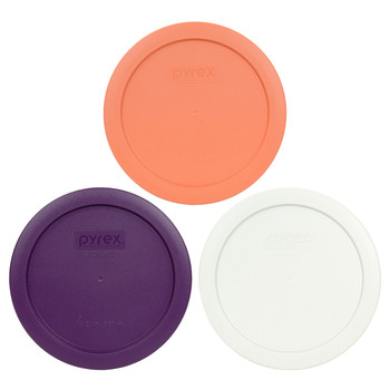 Pyrex 7201-PC Orange, White and Purple 4 Cup BPA Free Replacement Lids - 3 Pack
Pyrex 7201-PC Orange, White and Purple 4 Cup BPA Free Replacement Lids - 3 Pack
