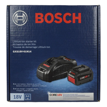 Bosch GXS18V-01N14 CORE18V Lithium-Ion Battery and Charger Starter Kit Bosch GXS18V-01N14 CORE18V Lithium-Ion Battery and Charger Starter Kit