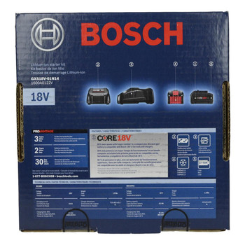 Bosch GXS18V-01N14 CORE18V Lithium-Ion Battery and Charger Starter Kit Bosch GXS18V-01N14 CORE18V Lithium-Ion Battery and Charger Starter Kit
