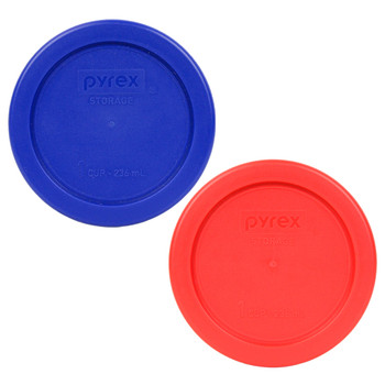 Pyrex 7202-PC Red and Cobalt Blue 1 Cup, 236mL Plastic Replacement Lids Pyrex 7202-PC Red and Cobalt Blue 1 Cup, 236mL Plastic Replacement Lids
