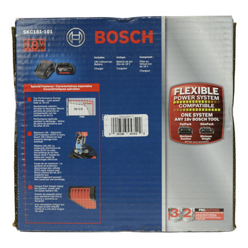 Bosch SKC181-101 2pc 18V Li-Ion FatPack Battery and Charger Starter Kit Bosch SKC181-101 2pc 18V Li-Ion FatPack Battery and Charger Starter Kit