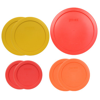 Pyrex 7202-PC, 7200-PC, 7201-PC, 7402-PC Harvest Colors Storage Lid Bundle Pyrex 7202-PC, 7200-PC, 7201-PC, 7402-PC Harvest Colors Storage Lid Bundle