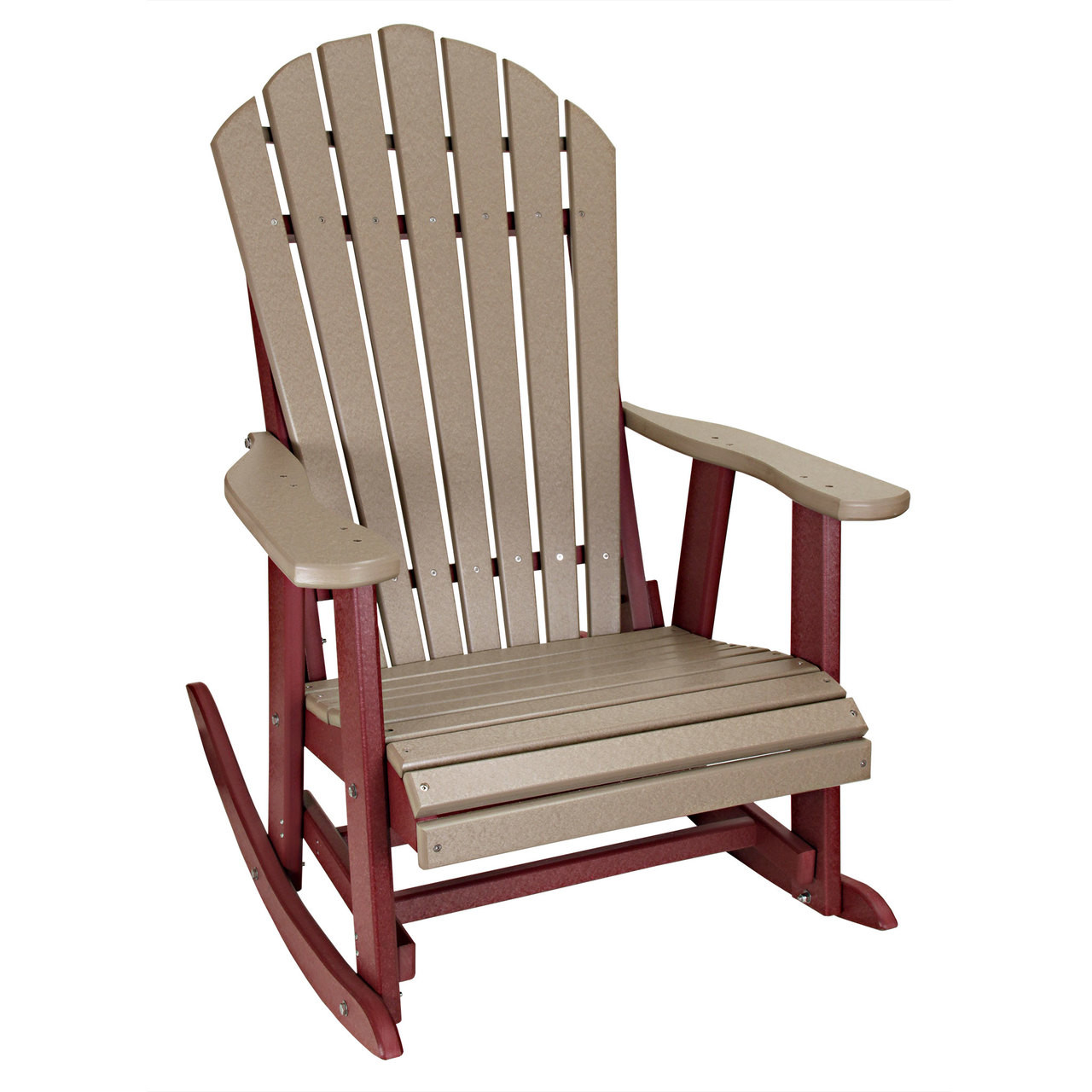 Outer Banks Deluxe Poly Lumber Adirondack Rocking Chair   OB POLY RCKR WWD CHY  65426.1514478539 