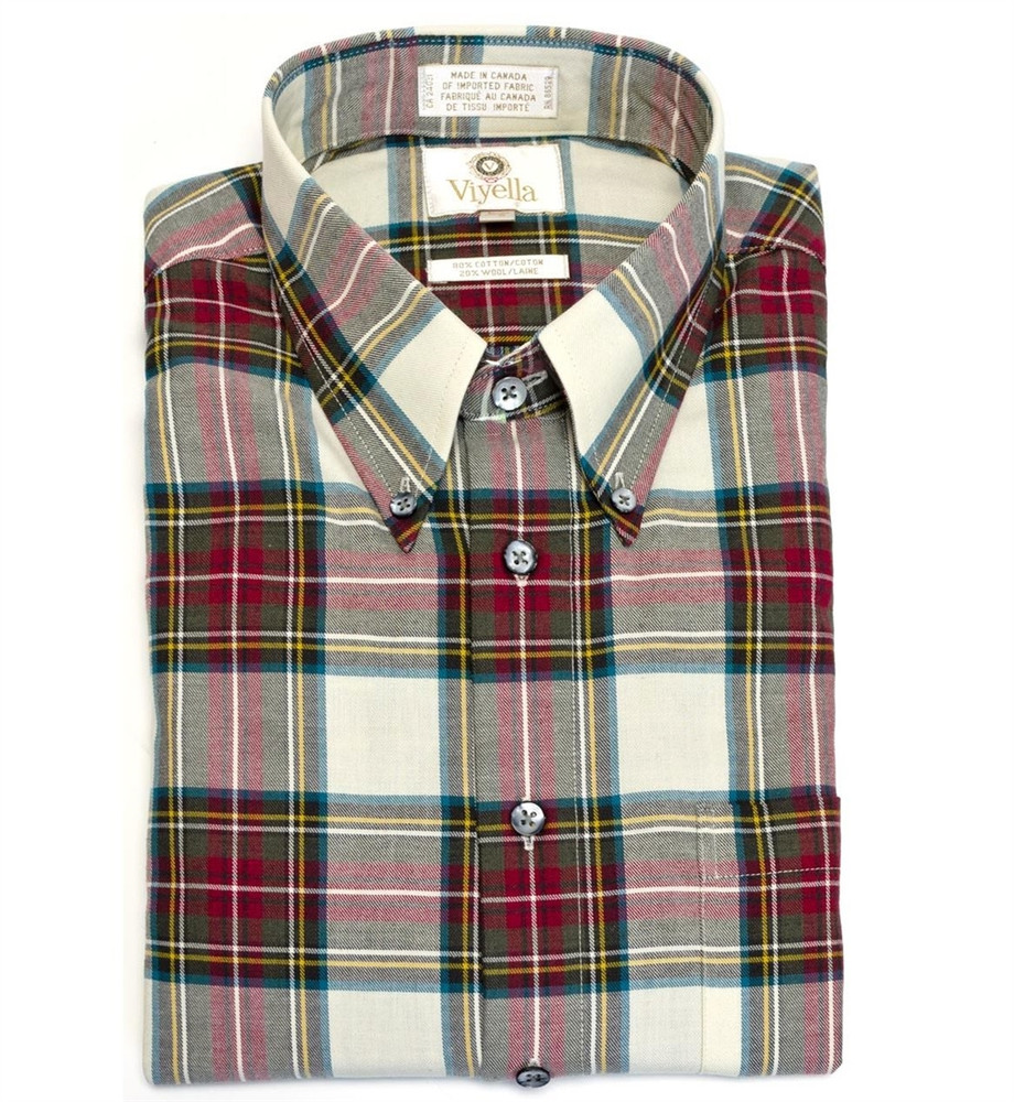Dress Stewart Tartan Button-Down Shirt by Viyella - Hansen's Clothing