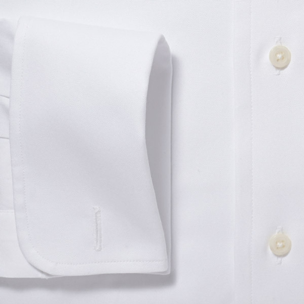 Pinpoint Dress Shirt with Point Collar and French Cuff in White by ...