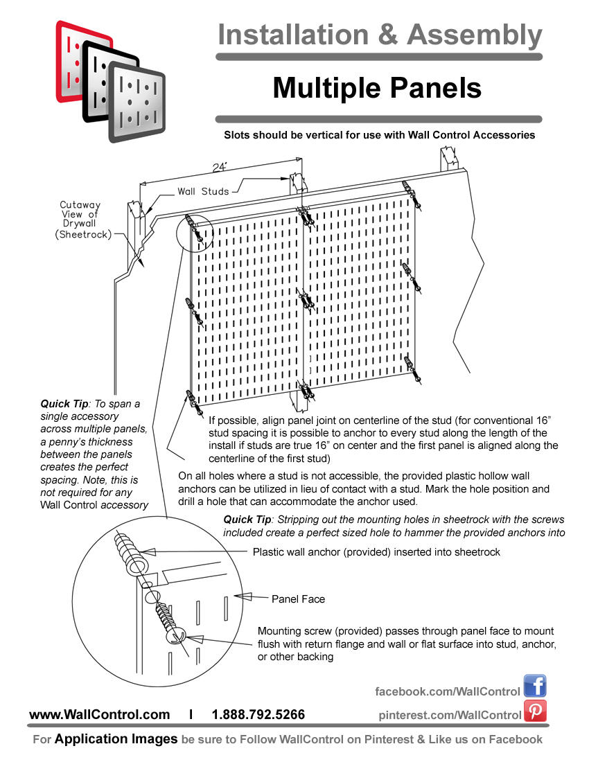 How To Install Multiple Pegboard Panels Together