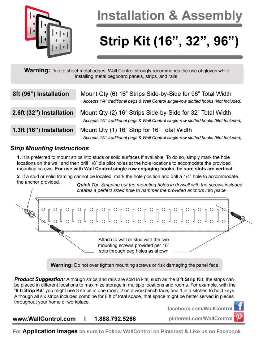 How To Mount Pegboard Strip Rails