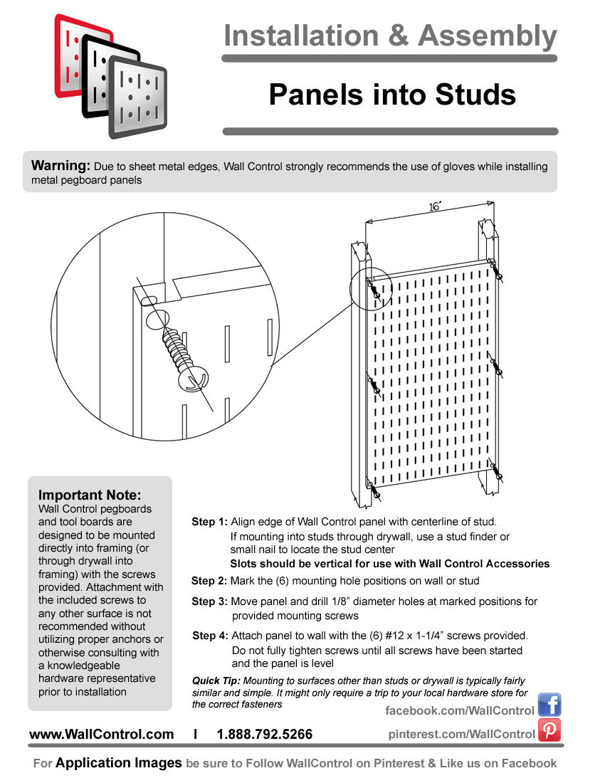 How To Install Pegboard Into Studs