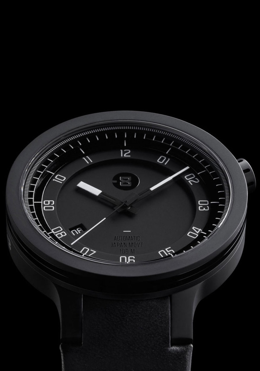 Minus-8 Layer Leather Automatic Black/Black | Watches.com