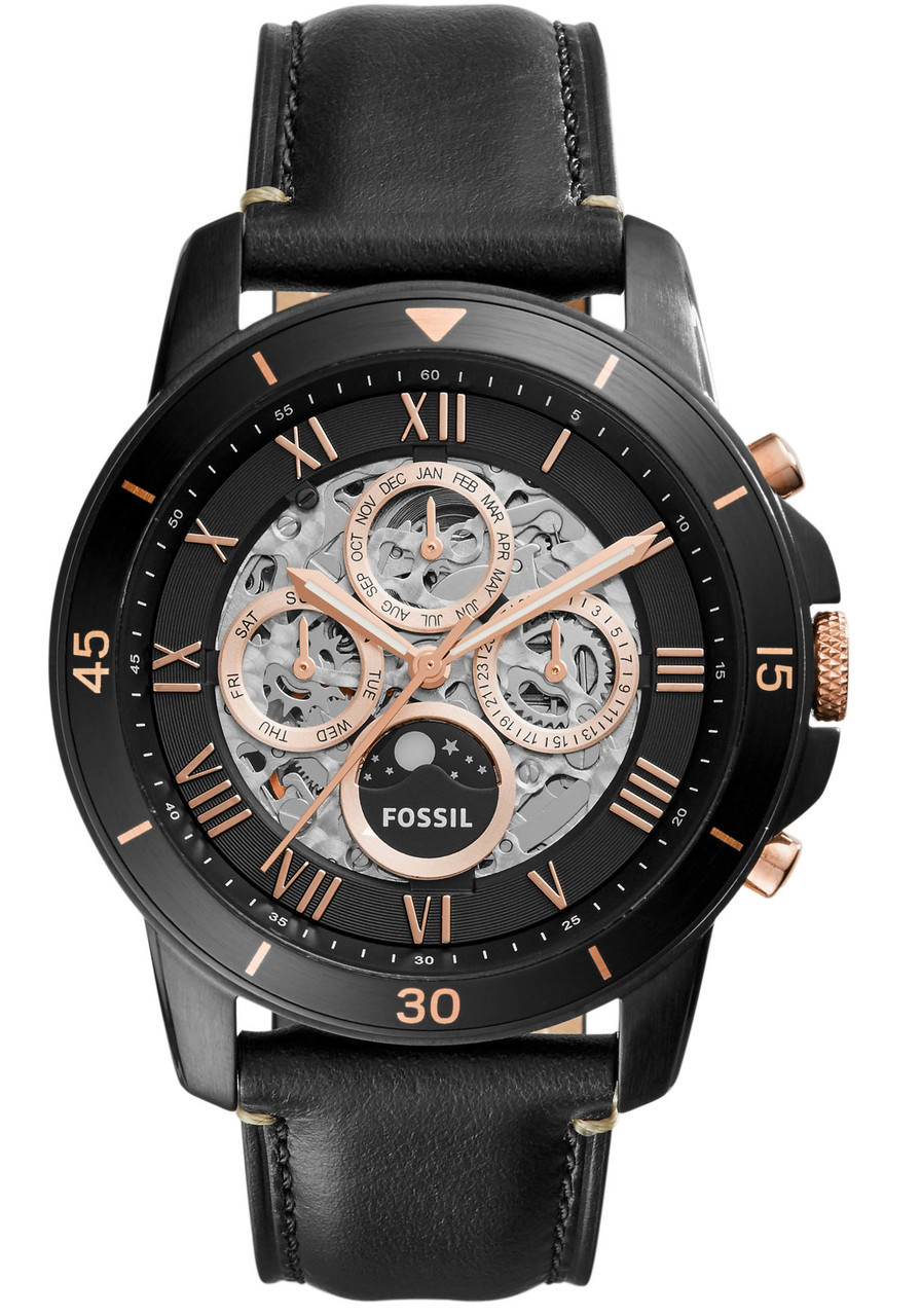 Fossil ME3138 Grant Sport Automatic Leather Black 
