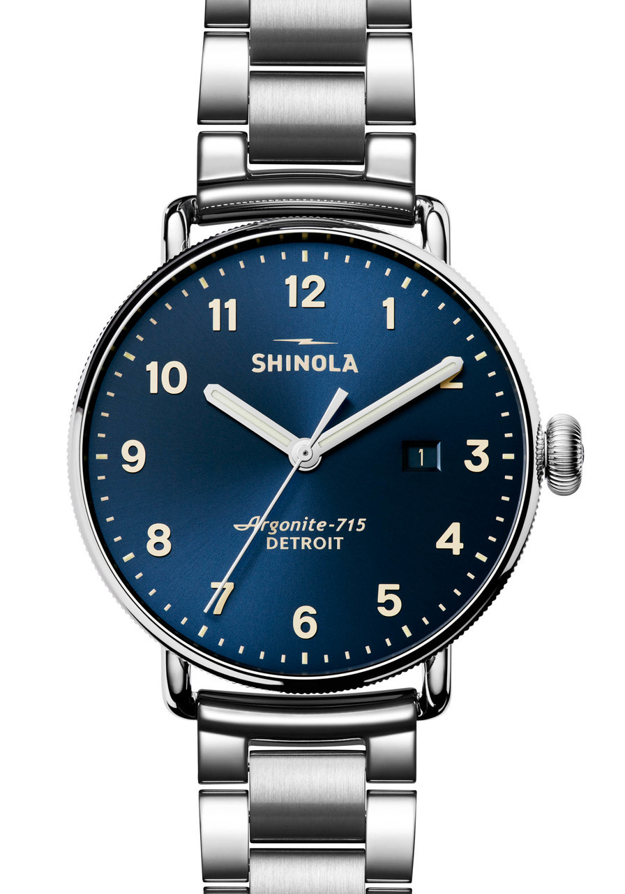 Shinola Canfield 43mm Stainless Steel Midnight Blue