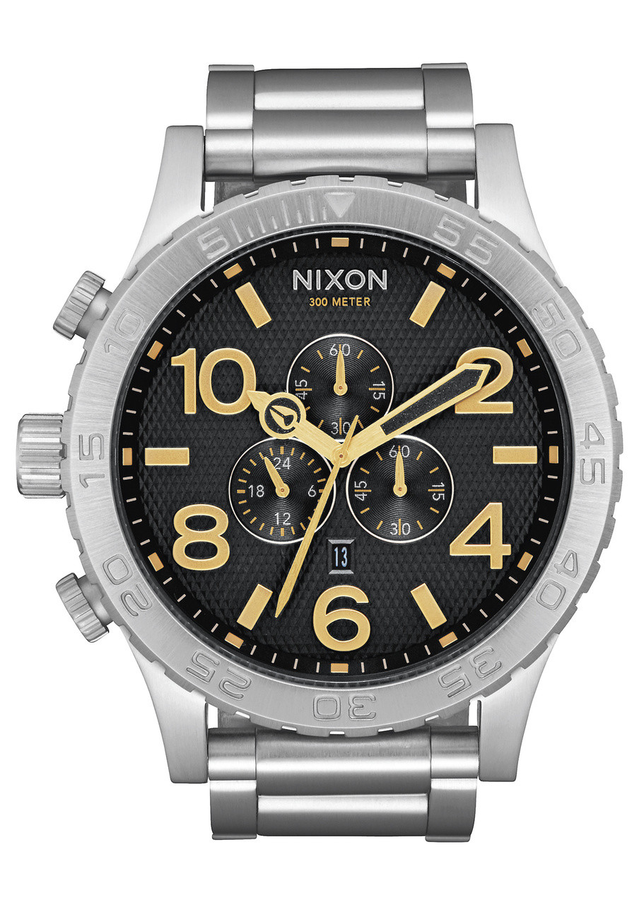 Nixon 5130 Chrono Black Stamped Gold