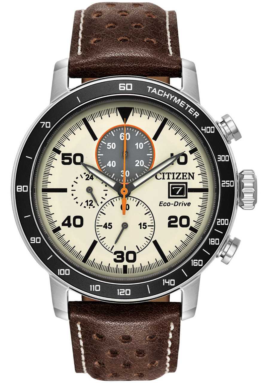Citizen Eco-Drive Brycen Chrono Brown Silver | Watches.com