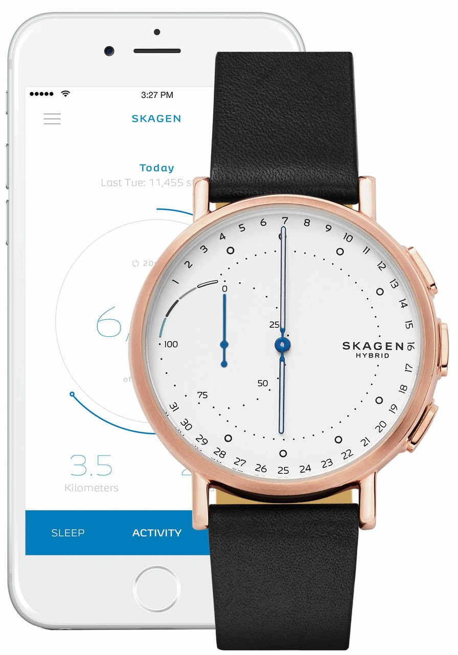 Skagen SKT1112 Signatur Connected Rose Gold White Hybrid Smartwatch | Watches.com