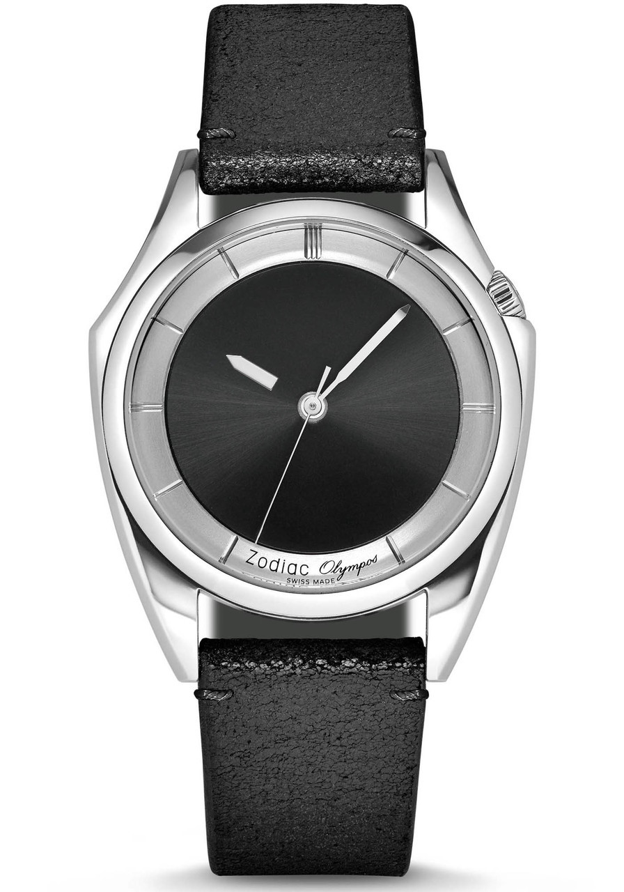 zodiac zo9704 olympos automatic silver black limited edition