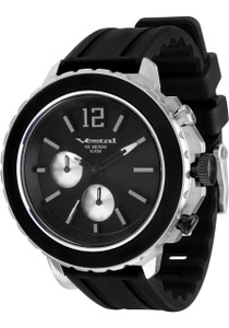 Vestal YATCS03 Yacht Silver Black Chronograph Vestal YATCS03 Yacht Silver Black Chronograph