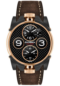CT Scuderia 2 Tempi Carbon Twin Time -RoseGold/Brown CT Scuderia 2 Tempi Carbon Twin Time -RoseGold/Brown