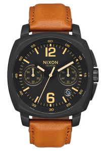 Nixon Charger Chrono Leather All Black Light Brown (A10732447) Nixon Charger Chrono Leather All Black Light Brown (A10732447)