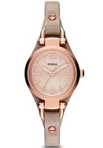 Fossil Georgia Mini Rose Gold Sand Leather (ES3262 Fossil Georgia Mini Rose Gold Sand Leather (ES3262
