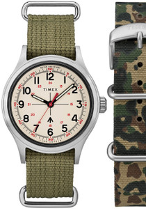 Timex Todd Snyder Military Silver Olive Gift Set (TWG017800) Timex Todd Snyder Military Silver Olive Gift Set (TWG017800)