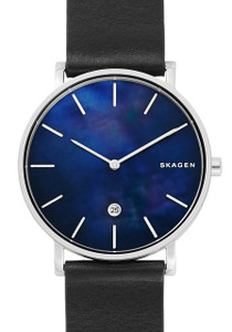 Skagen Hagen Slim Mother of Pearl Black Leather (SKW6471) Skagen Hagen Slim Mother of Pearl Black Leather (SKW6471)