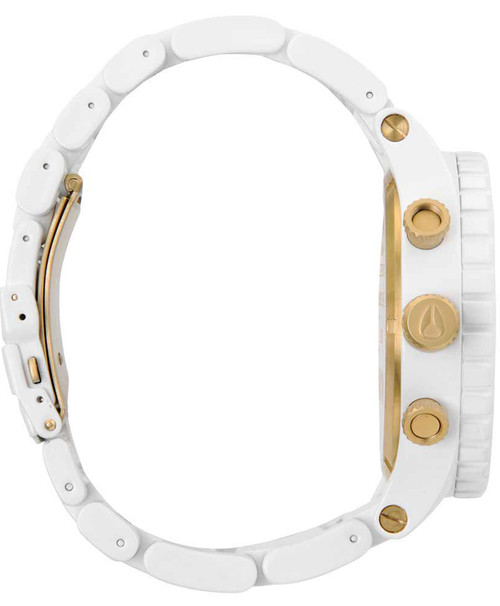 Nixon 51-30 Chrono All White/Gold | Watches.com