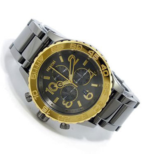 Nixon 42-20 Chrono Gunmetal/Gold | Watches.com