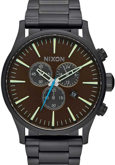 nixon sentry chrono all black brass brown watches nixon sentry chrono all black brass brown watches