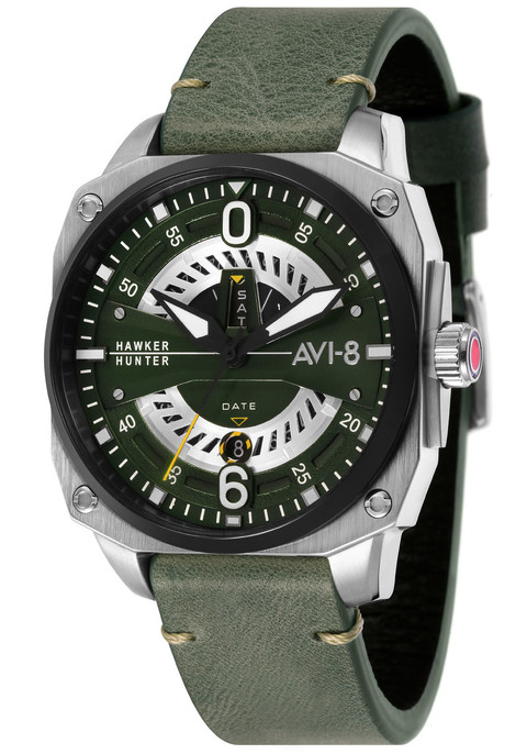 avi 8 watches com is an official dealer avi 8 hawker hunter day date av 4057 03 dark green silver