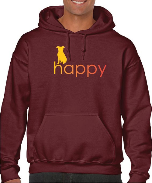 Unisex Happy Pitbull Hoodie Righteous Hound