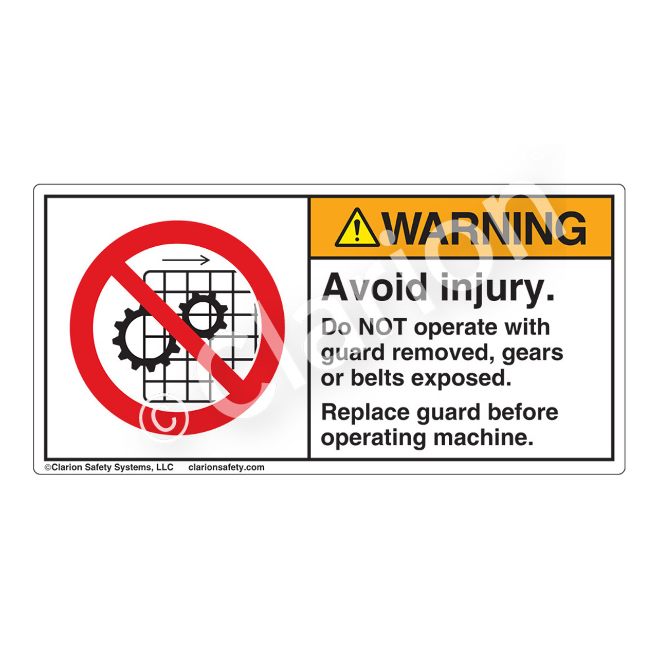 Guarding Safety Label