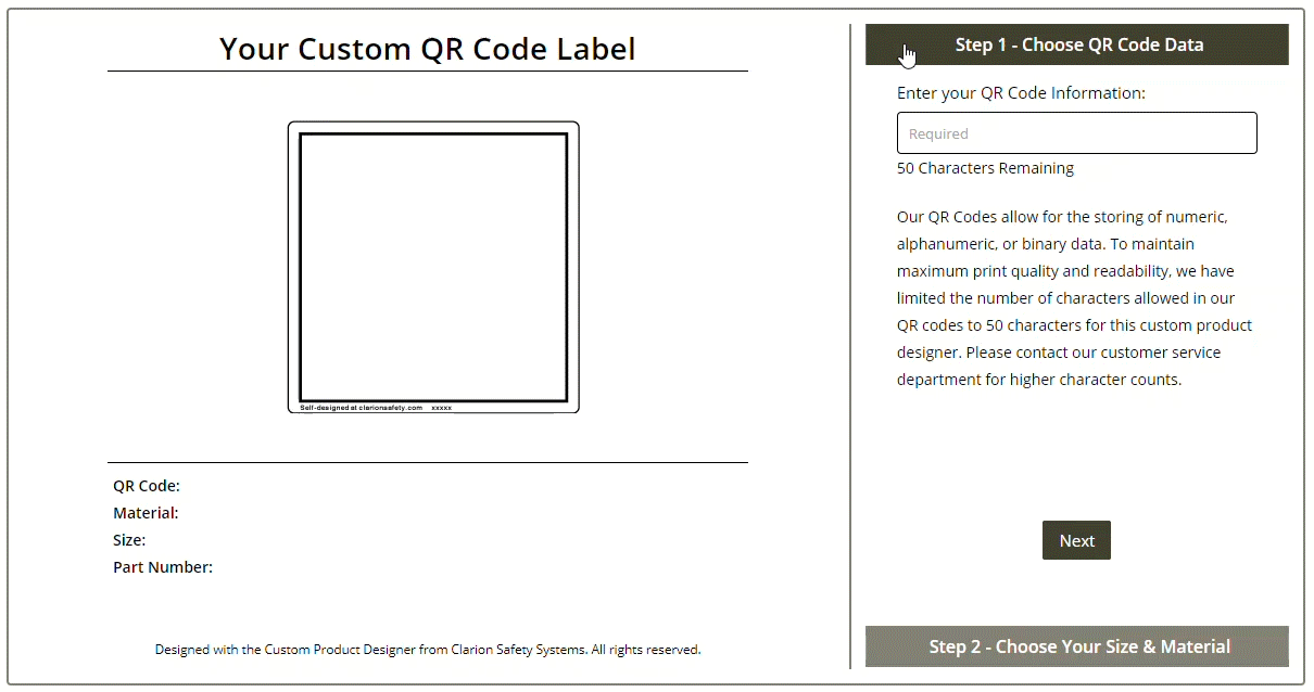 QR Code Label Customizer