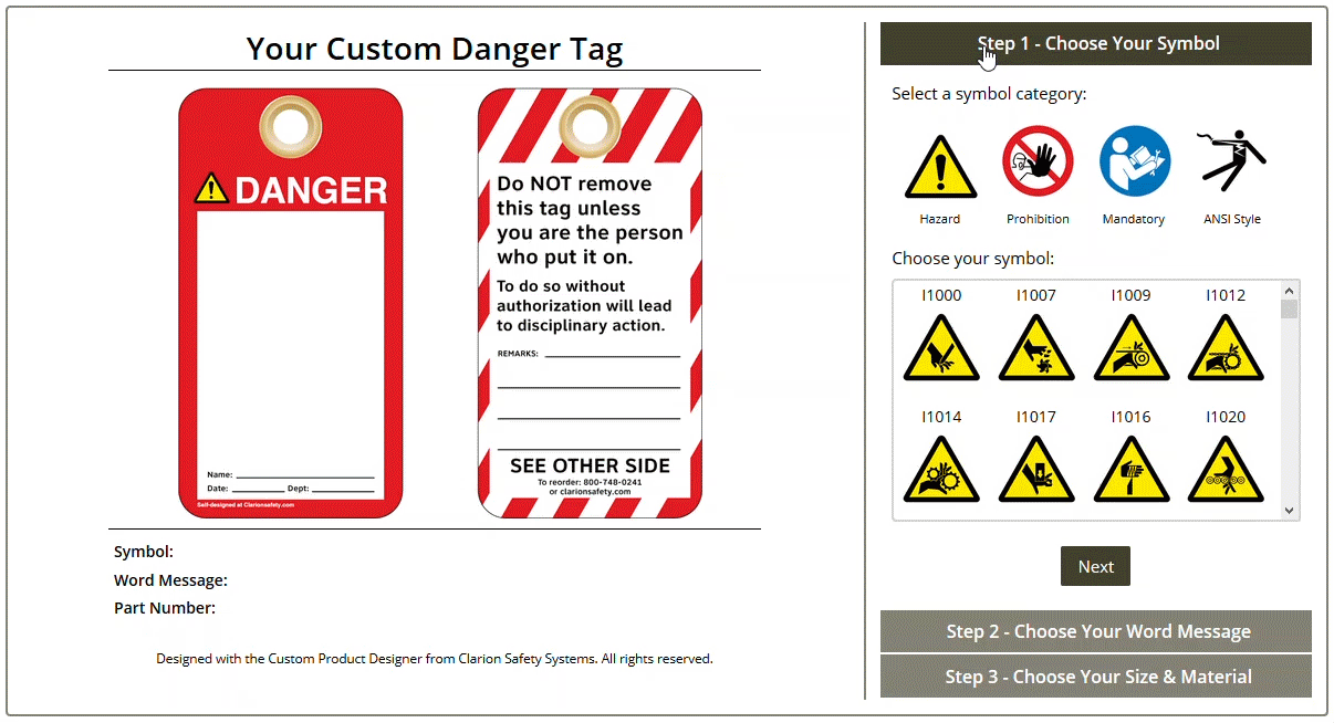 Safety Tag Customizer