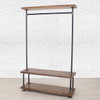 Industrial Pipe Clothing Rack with Cedar Wood Shelves ...