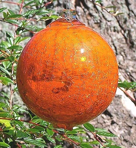 Bright Orange Mirrored Crackle