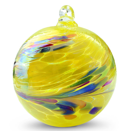 Circus Yellow Kugel Iridized