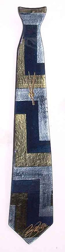 Arciform NeckTie Billet Clock "Z" Blue