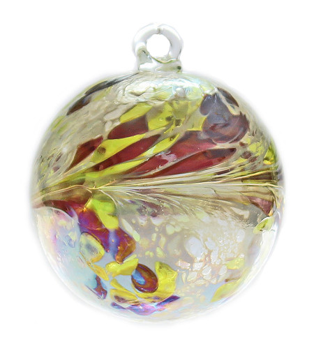 Lemon Aubergine White Twist Iridized Finish