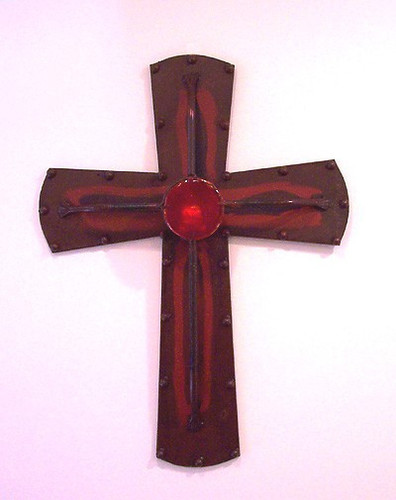 Rustic Cross Wall Candle Holder