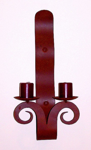Double Ribbon Candle Sconce