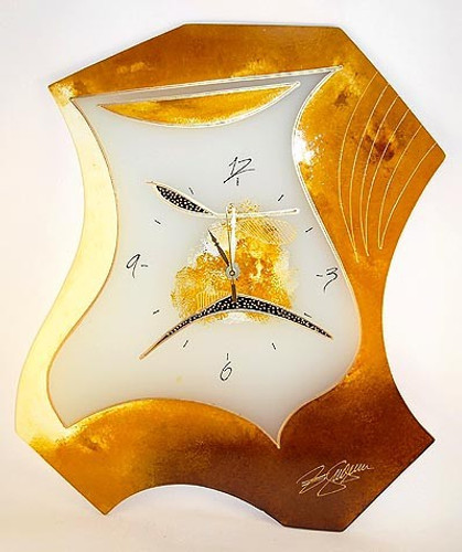 Sculpture Wheat Glass Clock