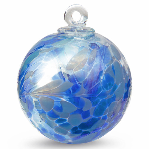 Small Witch Ball "Aqua Blues" Iridized