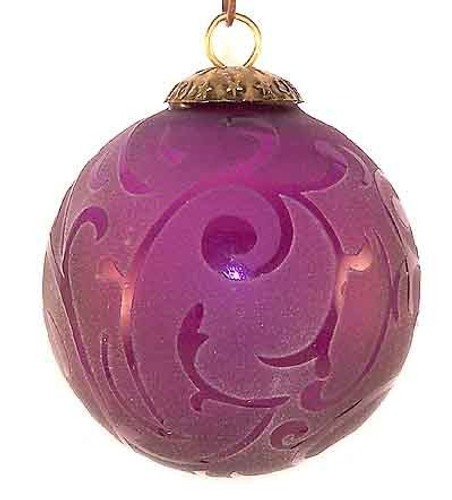Brass Cap Purple Etched Kugel