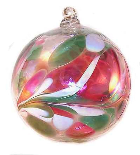 Red, Green, and White Twist Iridized Finish