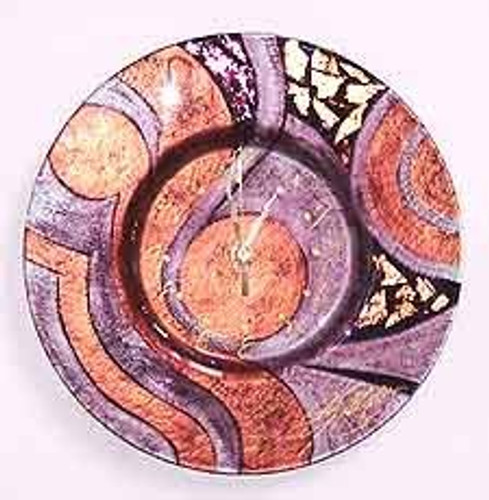 Glass Clock Paisley